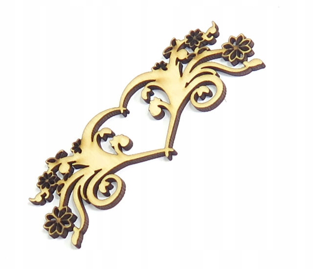 

Dekor Decoupage Ze Sklejki Ornament 100x37mm RQ98