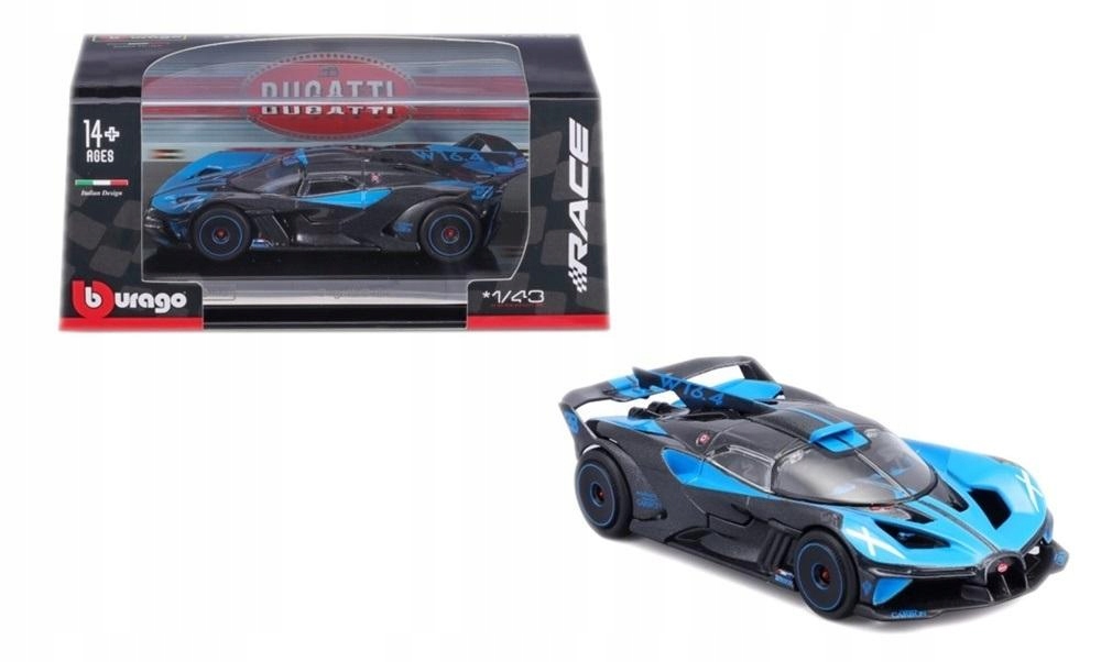 BUGATTI BOLIDE BLACK-BLUE BBURAGO