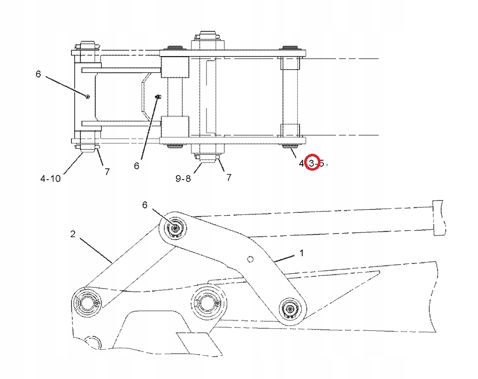 9R7696 - Штырь ведра задний CAT 428C 428B 45X310