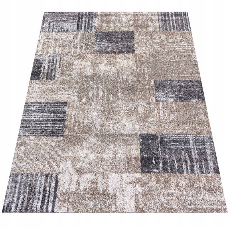 Dywan nowoczesny do salonu Panamero Parkett 24 brązowy 300x400 cm