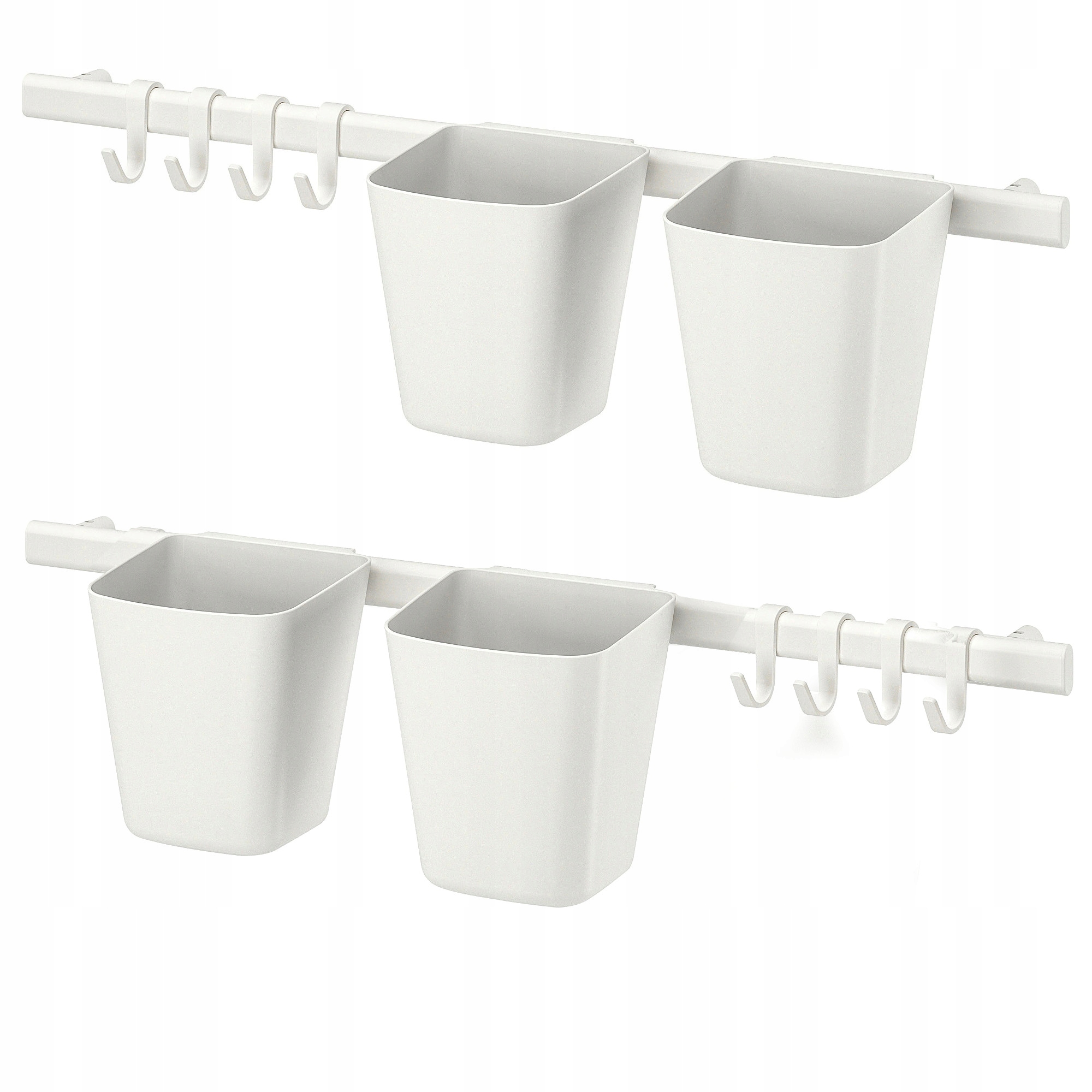 

Ikea Sunnersta 2x szyna 60CM haczyki +4 Pojemnik
