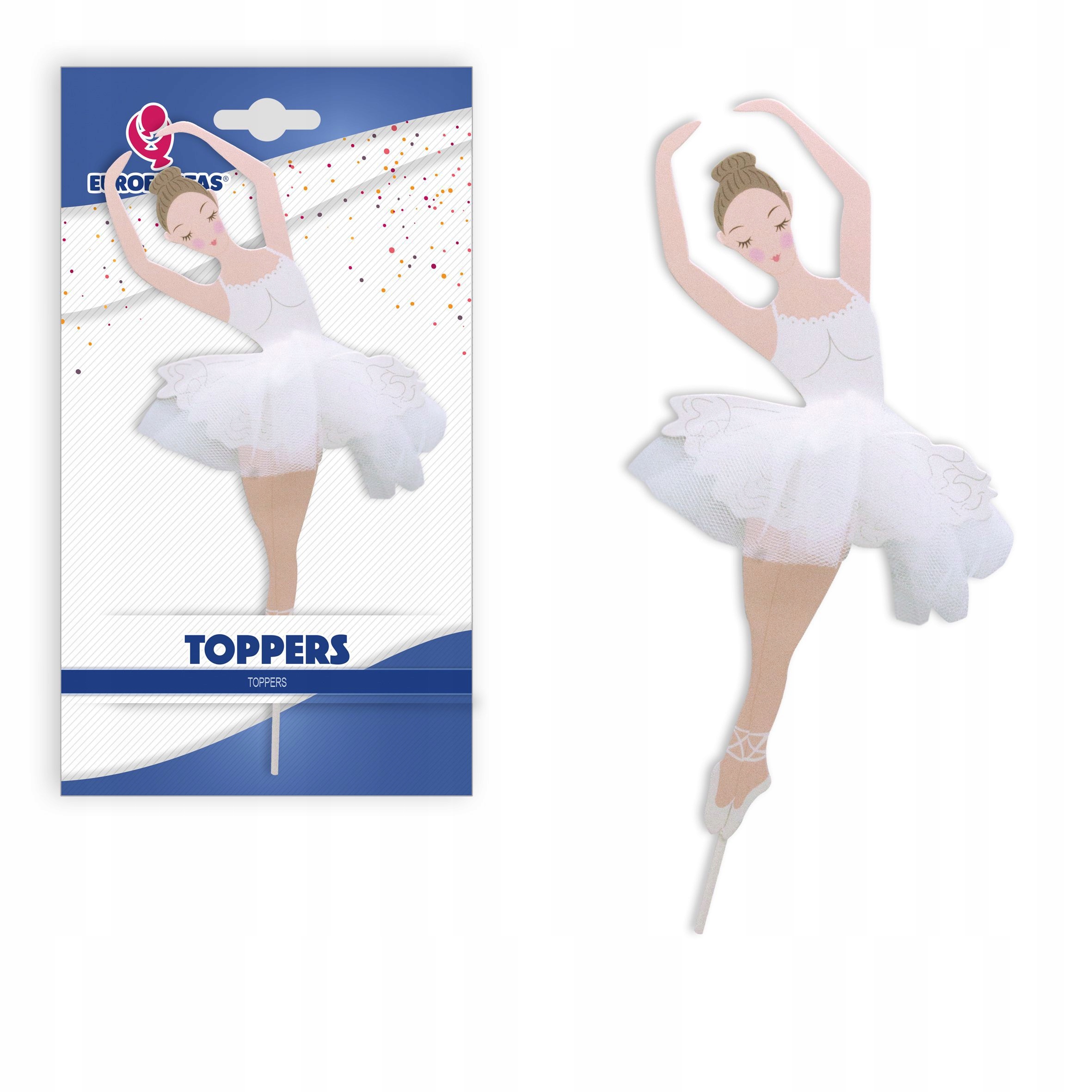 

Topper Biała Baletnica Duża dekoracja tort Ef