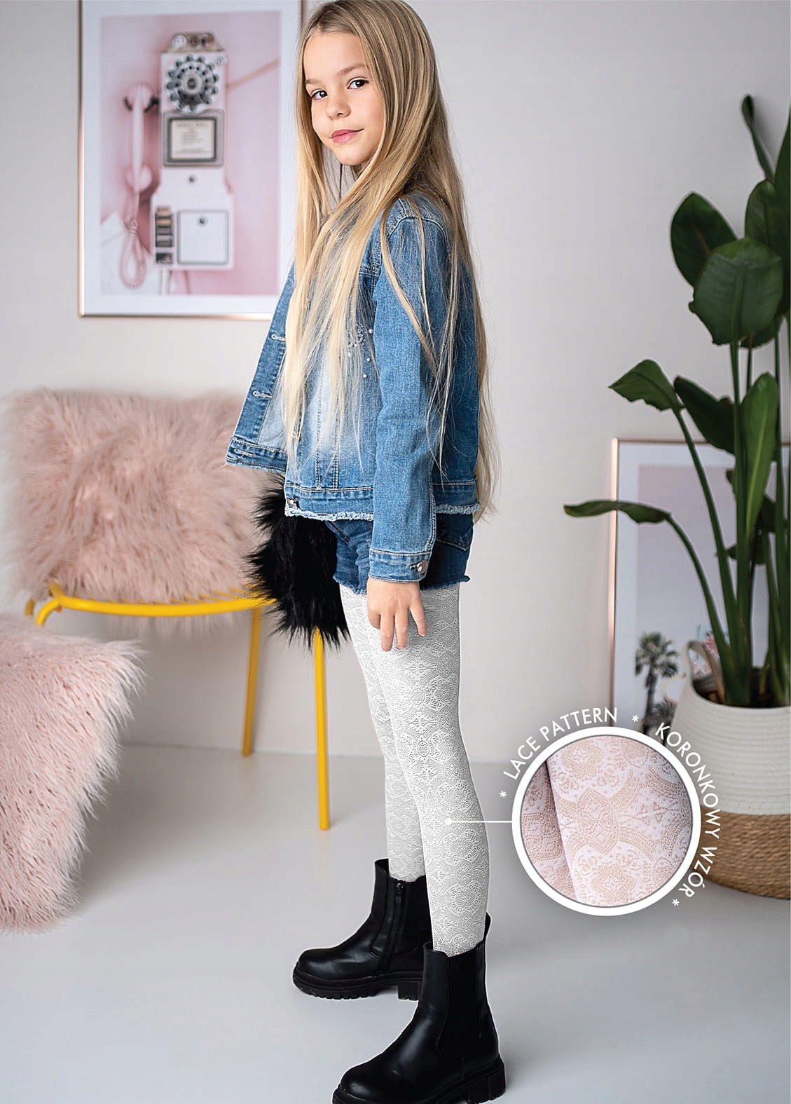 

Knittex rajstopki Charlotte ażurowe białe 146-152