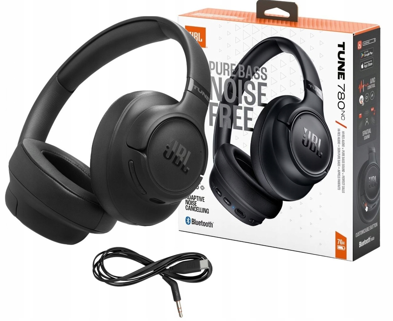 Bezdrôtové Slúchadlá Na Uši Jbl Tune780-BT Anc Bluetooth Čierne