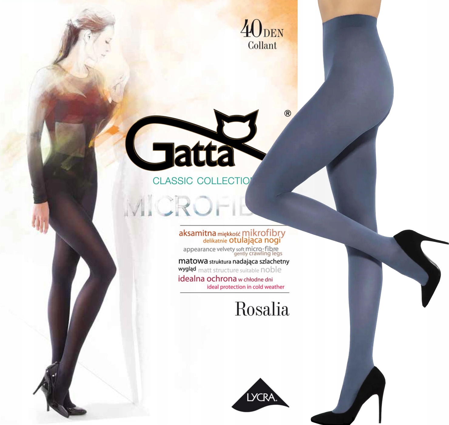 

Gatta Rosalia rajstopy 40 den Jeans 4 L