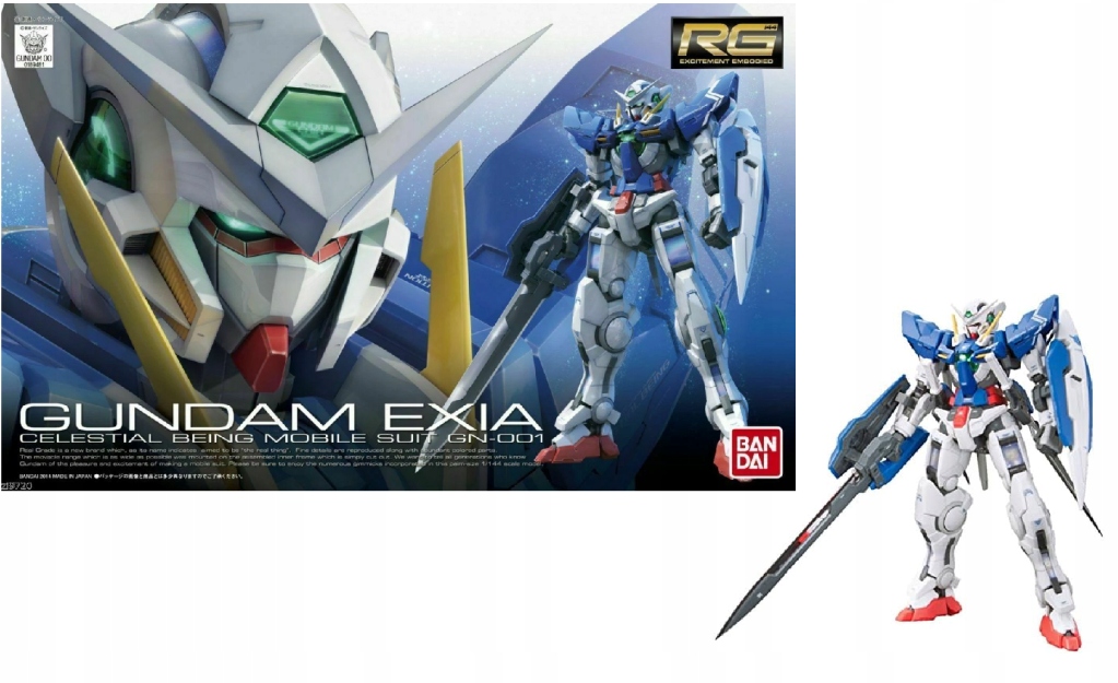 Gundam Rg 1/144 GN-001 Gundam Exia Model