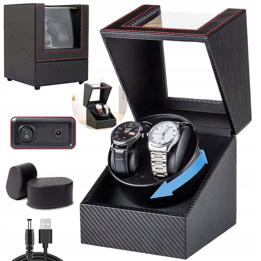 Rotomat Pro 2 Automatické Hodinky 2 Režimy Krásná Vitrína Ekokůže Pouzdro