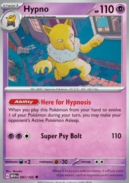 Pokemon Tcg Mew 151 Hypno (mew 097)