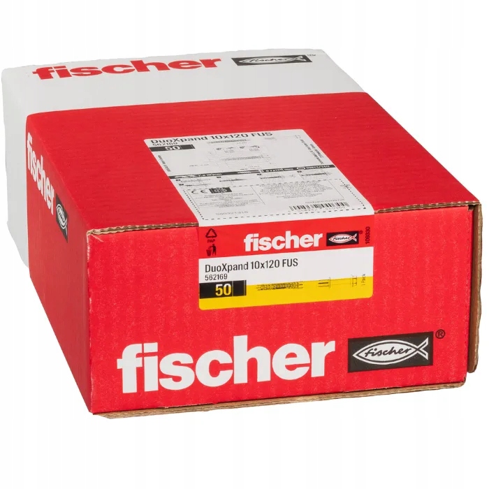 Fischer DuoXpand 10x120 Fus rámový kolík pozinkovaný, 50 ks