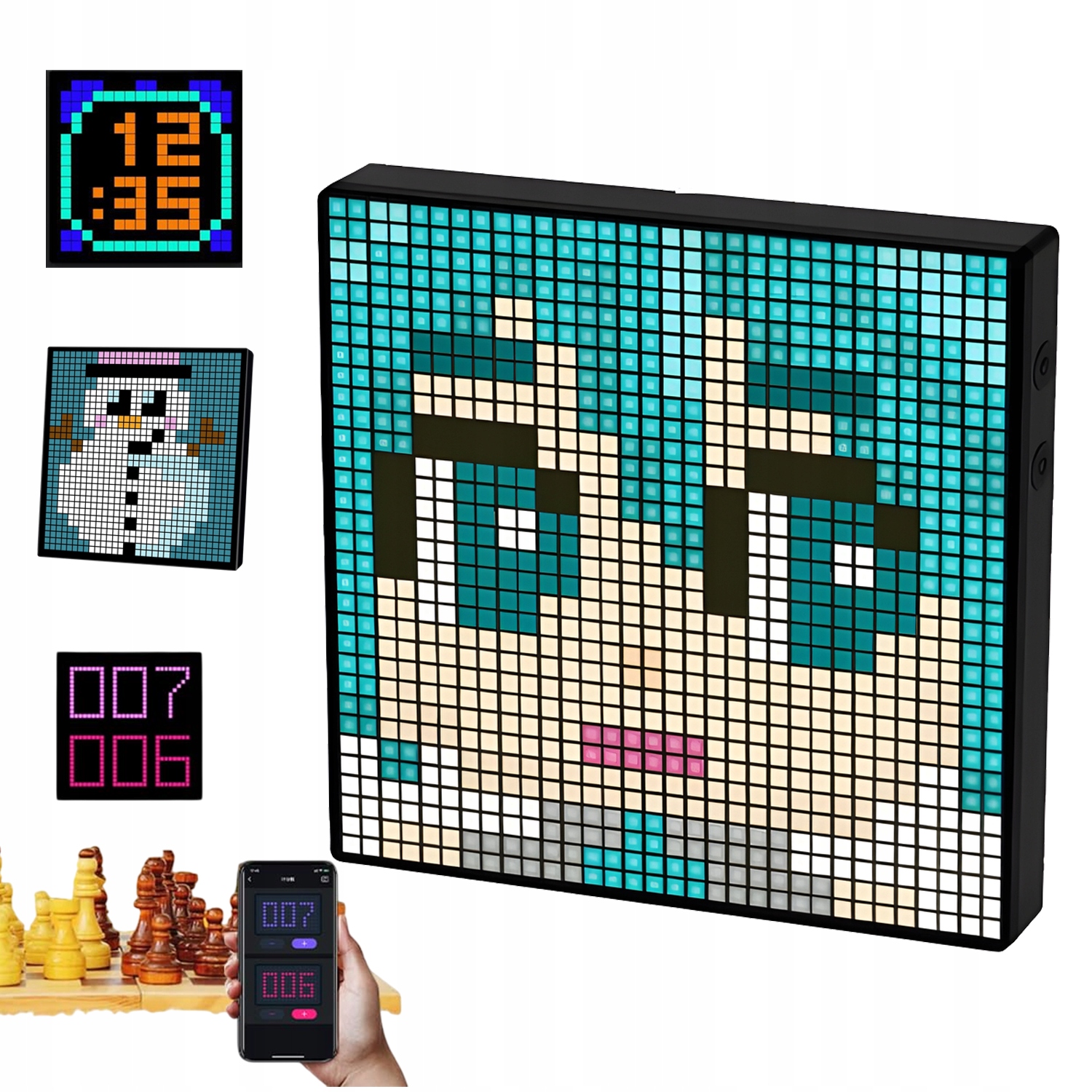 Led Pixelový Displej Rámeček Multifunkční 32*32 Pixelů Bluetooth