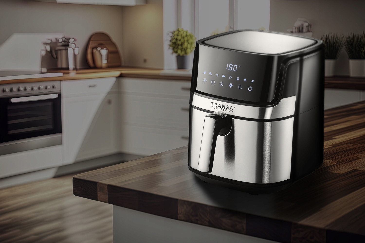 FRYTKOWNICA BEZTŁUSZCZOWA FRYTOWNICA INOX 8 PROGRAMÓW XXL 6L 1700W Moc 1700 W