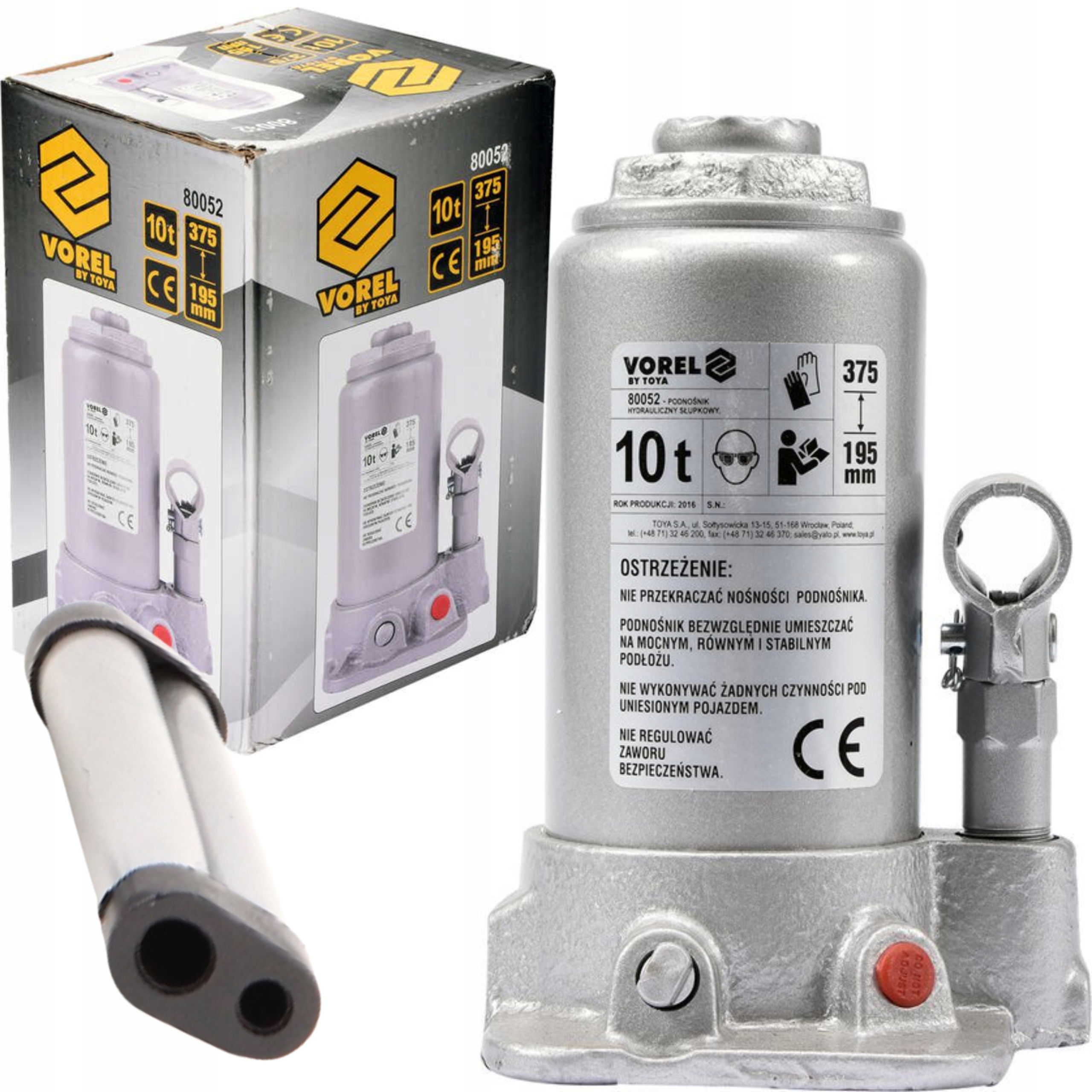 

Vorel Podnośnik Hydrauliczny Słupkowy Lewarek 10T