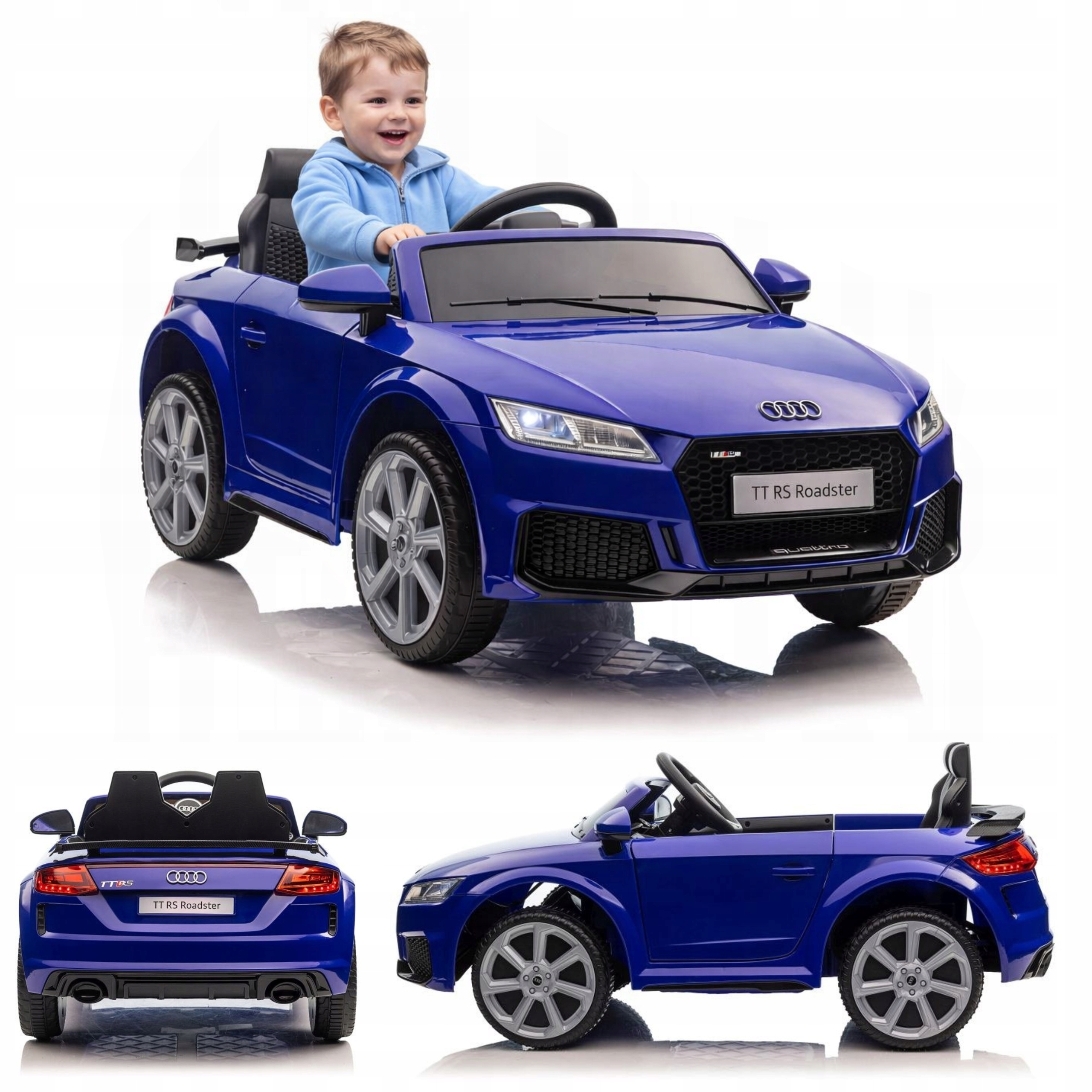 Auto Na Akumulator skóra Pilot Koła Eva MP3 Audi Tt Rs Ciemny Niebieski