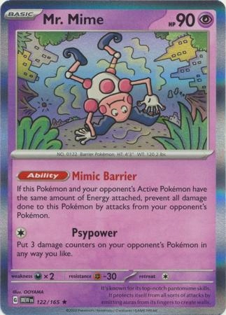 Pokemon 151 Mr. Mime - 122/165 - Holo Rare - Stan: Nowy 7.07PLN ...