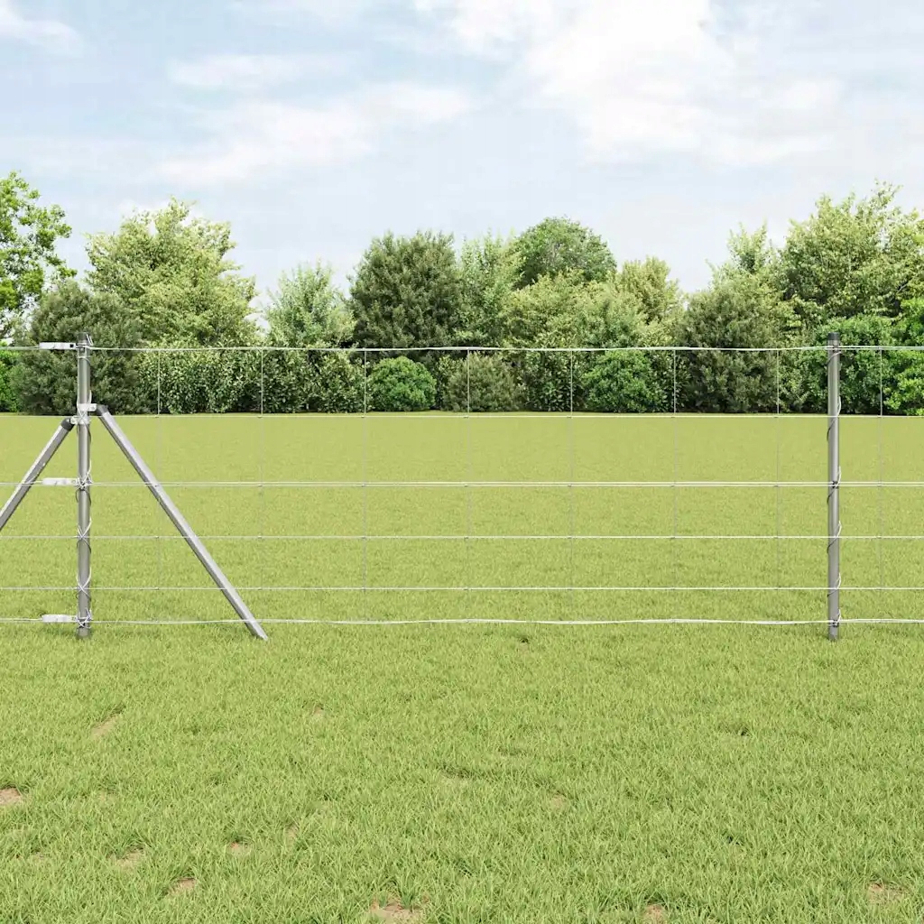 vidaXL Pastevní plot Stříbrná 25 x 0,8 m Pozinkovaná ocel