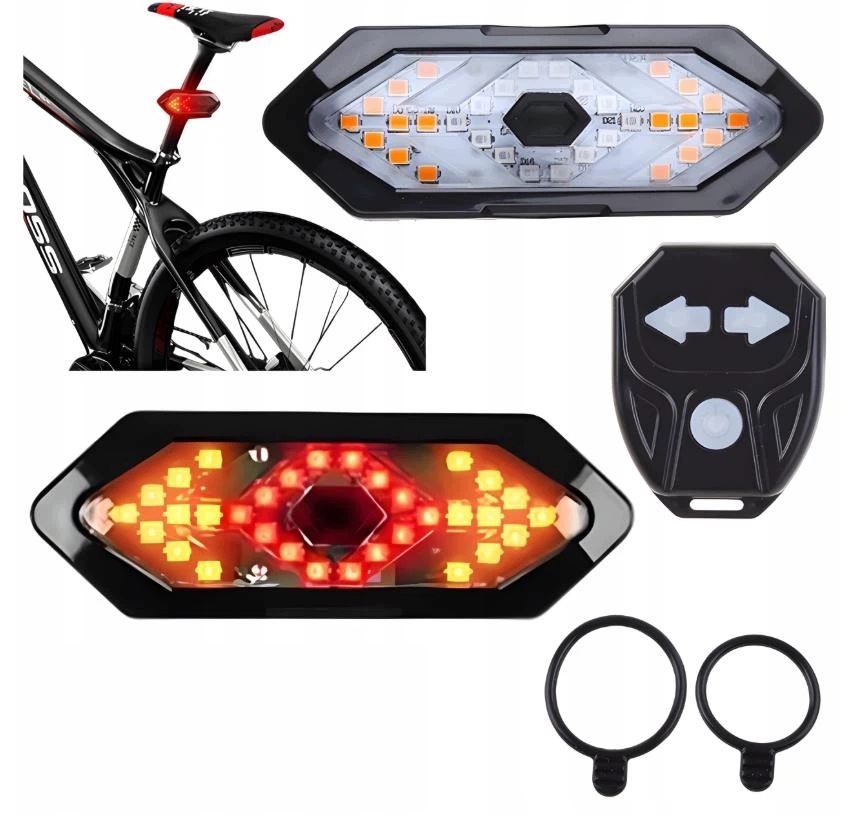 Kierunkowskazy Rowerowe Sygnalizacja Lampka Migacz Rowerowa Tył Led Pilot