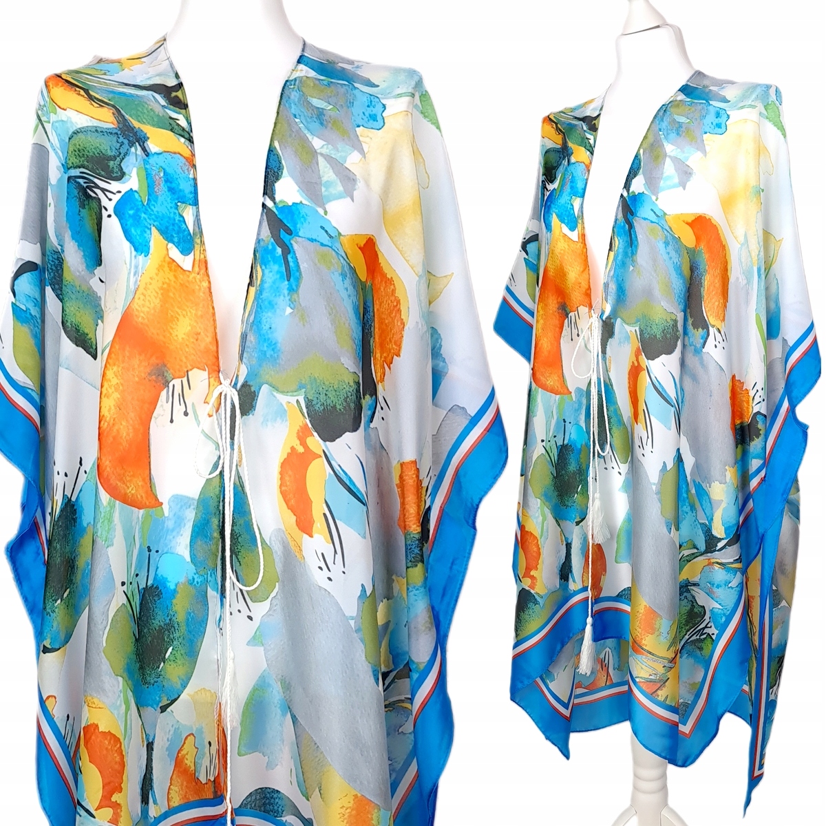 

Jedwabne Pareo Chusta Plażowa narzutka Boho