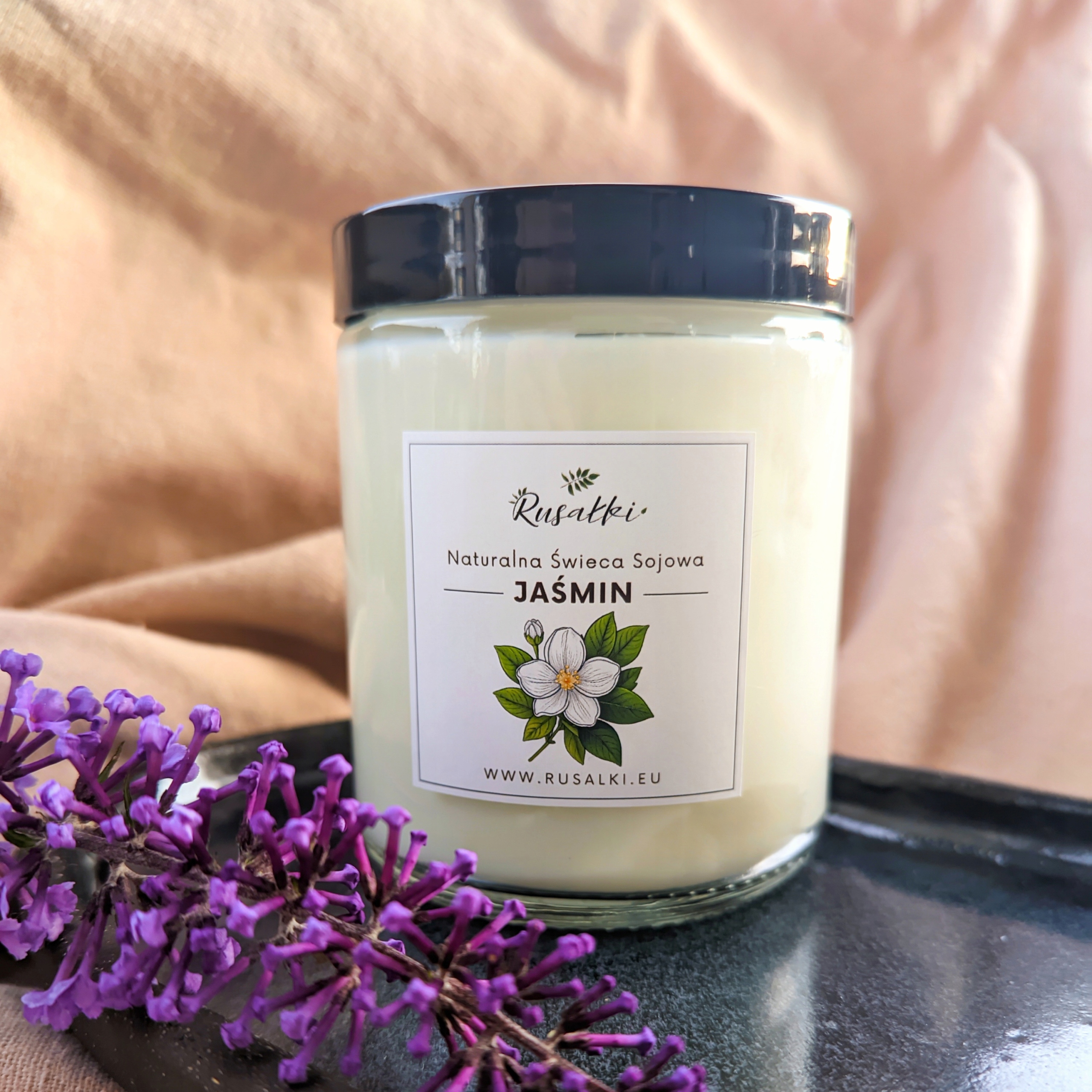 Sójová svíčka vonná jasmín podzimní atmosféra malý dárek