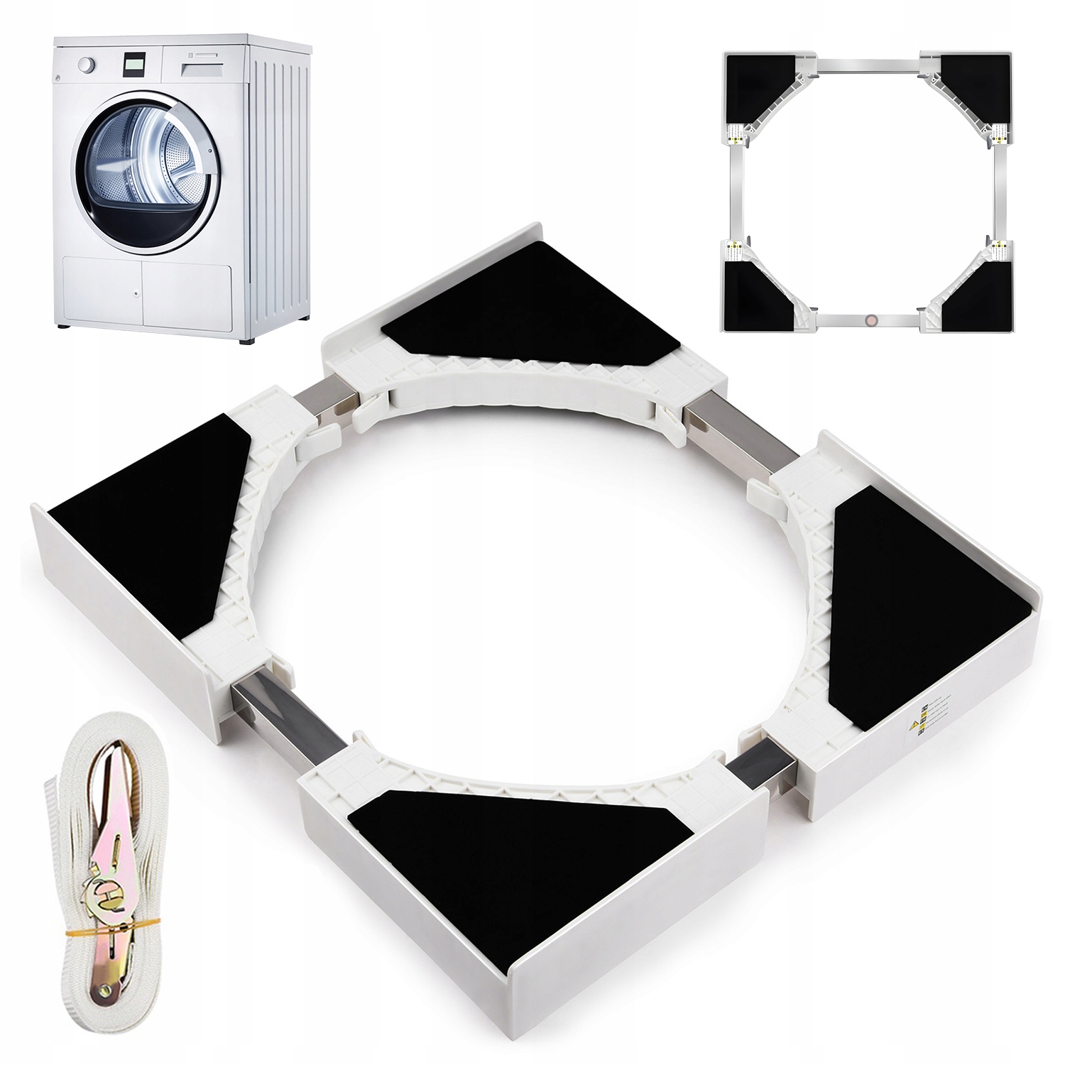 Łącznik Pralki Z Suszarką Stojak Regulowany Z Podkładkami Antypoślizgowymi
