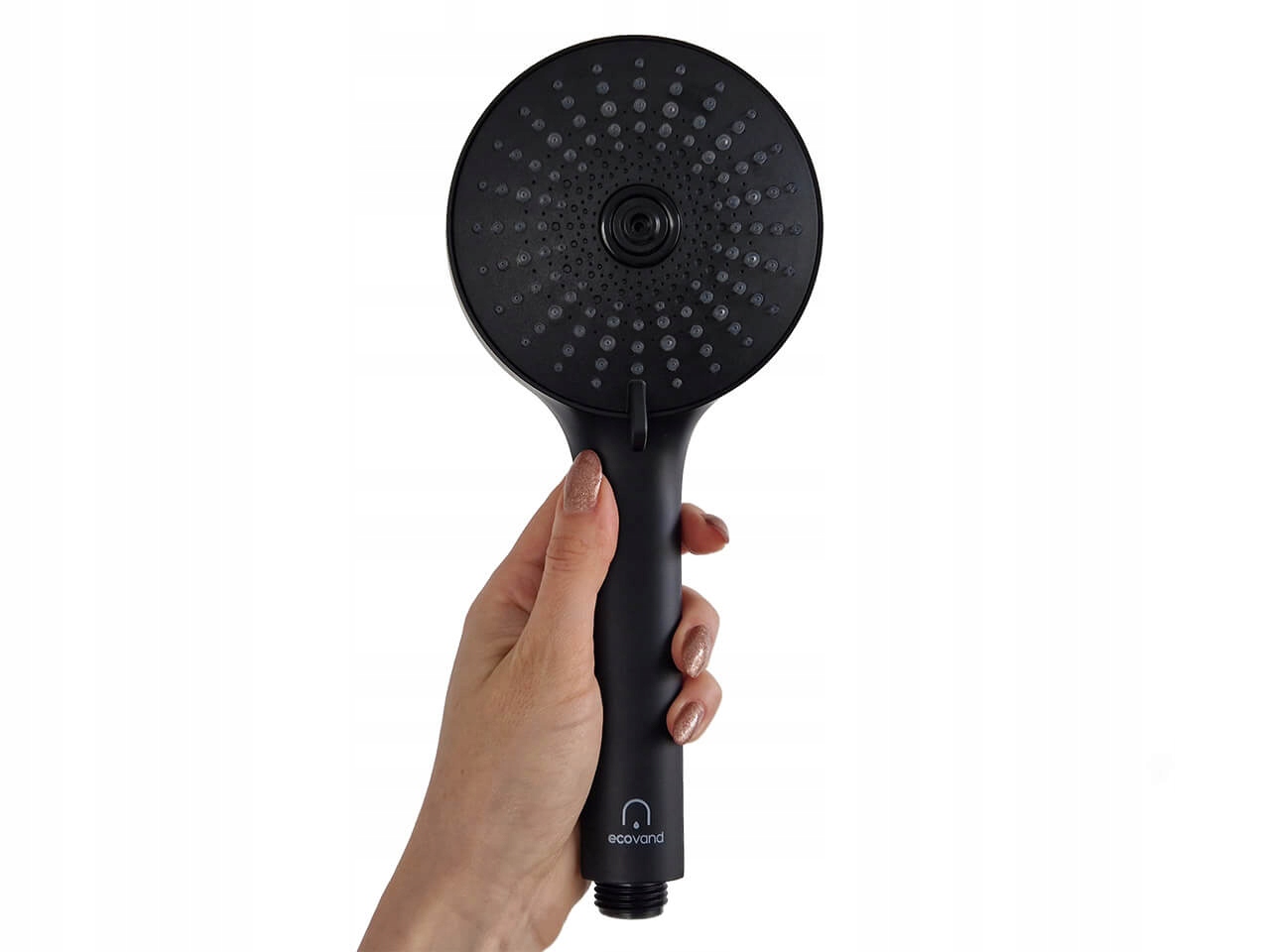 SŁUCHAWKA PRYSZNICOWA czarna ECOVAND IMPACT OSZCZĘDNA -65% WODY 5.7 L/MIN Kolor czarny