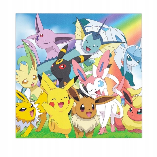 NOWOŚĆ POKEMON ZESTAW URODZINOWY TALERZYKI KUBKI SERWETKI Kolor niebieski