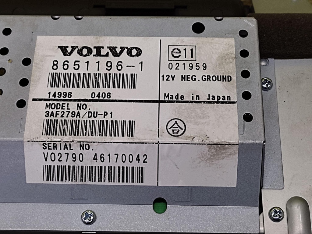 VOLVO V50 bildschirm, der navigation 86511961