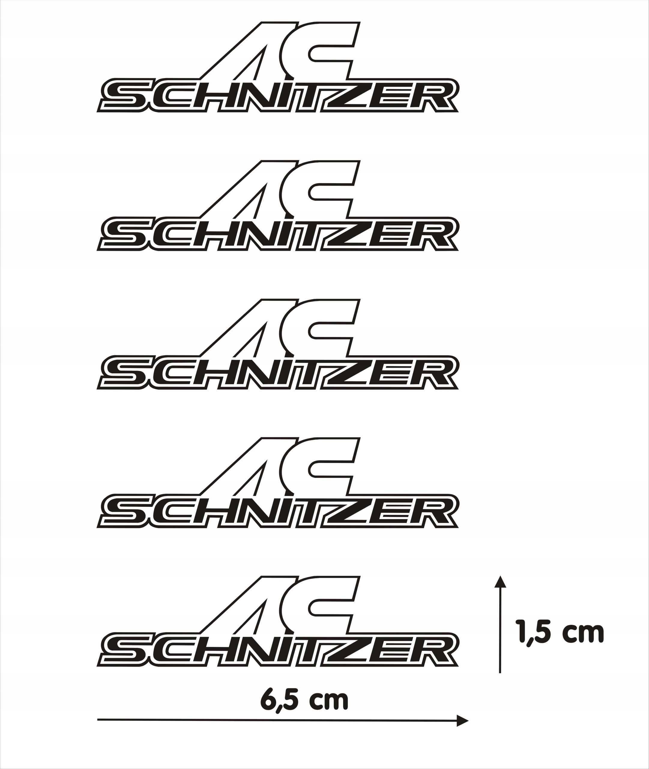 Bmw Ac Schnitzer Komplet 5 Naklejek Na Dekielki Trwałość 8 Lat Czarne