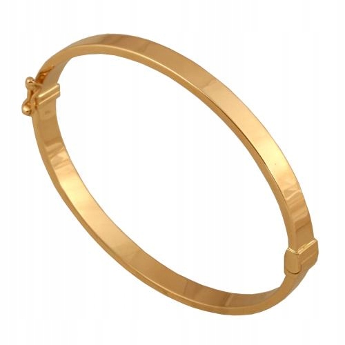 Zlatý náramek pr 585 s obdélníkovým průřezem, módní doplněk pro ženy