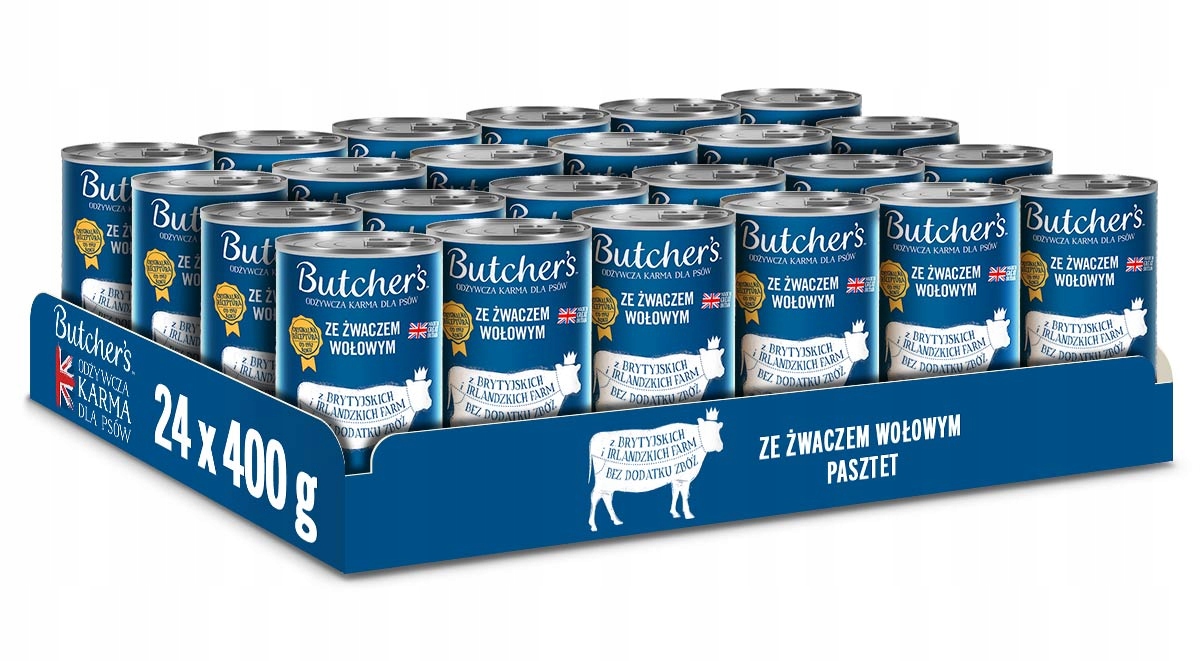 Butchers mokra karma dla psa żwacz pasztet 24 x 400g