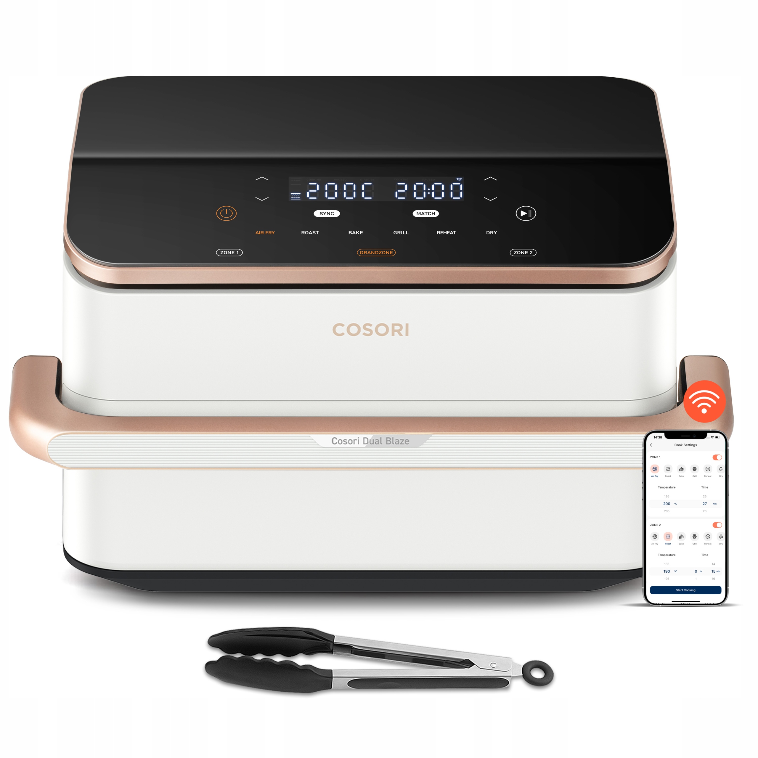 Frytkownica beztłuszczowa Duża 10L 2800W Cosori Twinfry Dual Air Fryer