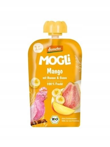 Levně 7 x Mogli Mus banán guava mango bez přidaných cukrů od 1 roku 100 g