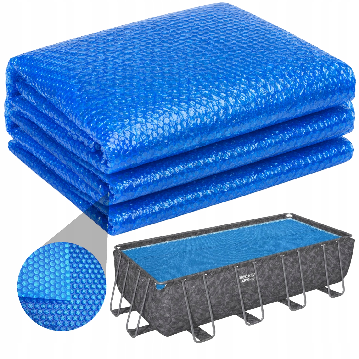 220mikron kryt solárnej vykurovacej rohože pre bazén APX365 549x274 cm Bestway