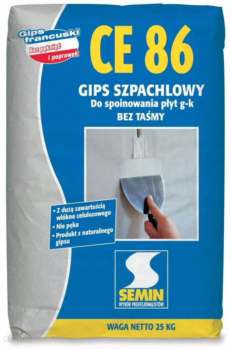 

Semin Ce 86 Gips Szpachlowy Do Płyt Gk 20kg