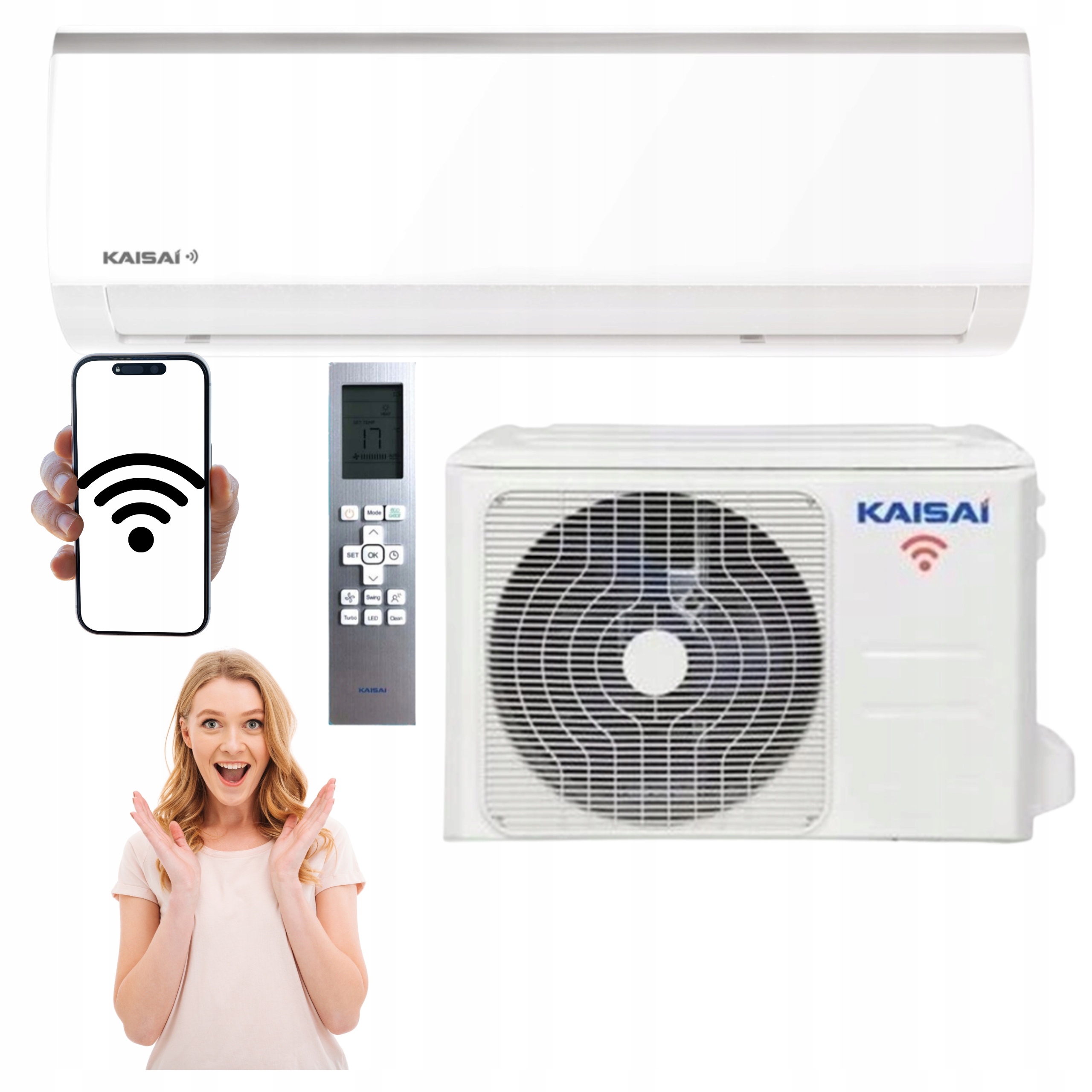 Klimatizace Kaisai Fly 3,5 Kw Wifi Tichý Výkonný Domácí Klimatizátor