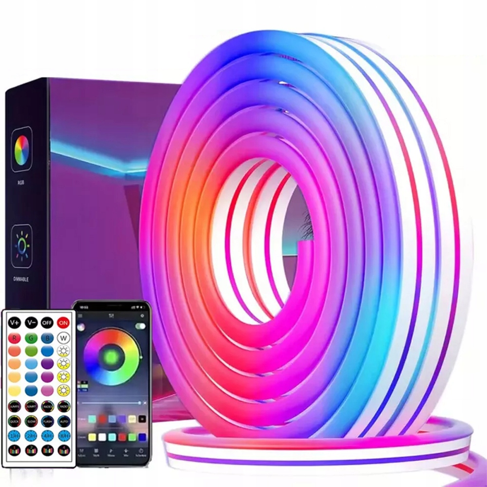 Taśma Led 10M Neon Rgb 720LED Bluetooth Aplikacja Pilot Zestaw IP65