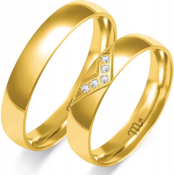 Zlatý prsten s diamantem ryzosti 585 na svatba vel 8 9 10 svatební dámský pánský 14k