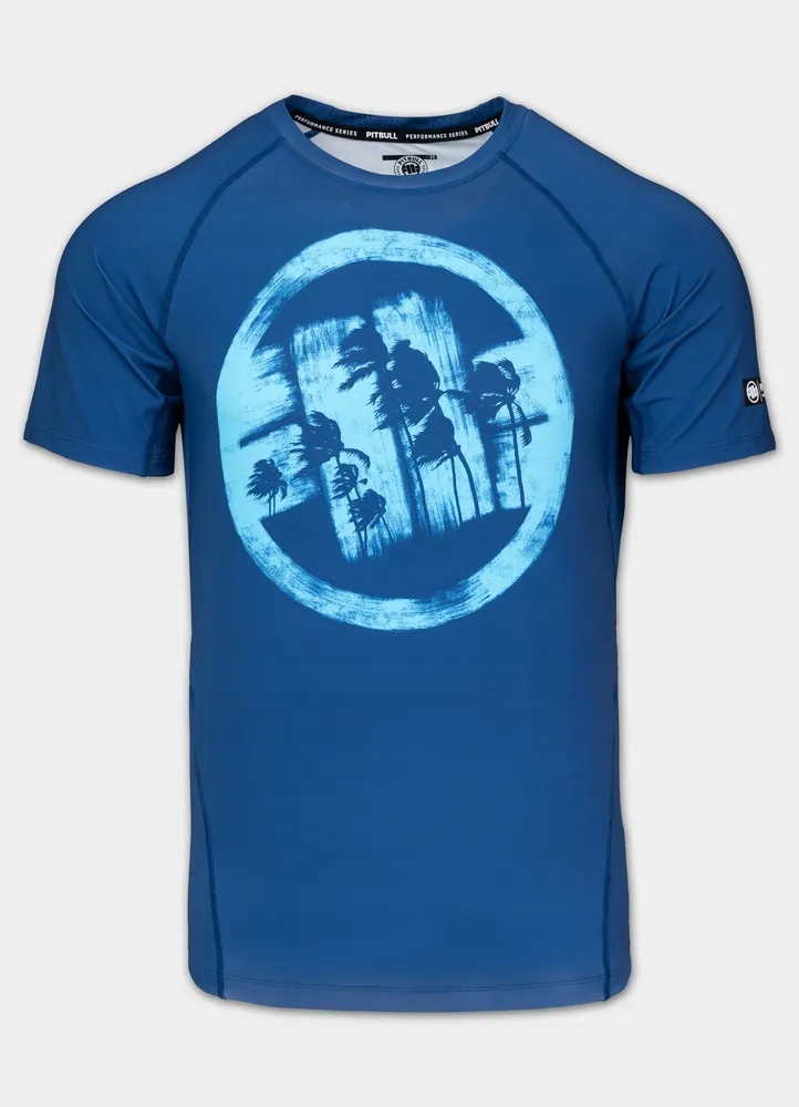 Pánský krátký Rashguard Pitbull – technické tréninkové tričko Logo Palms