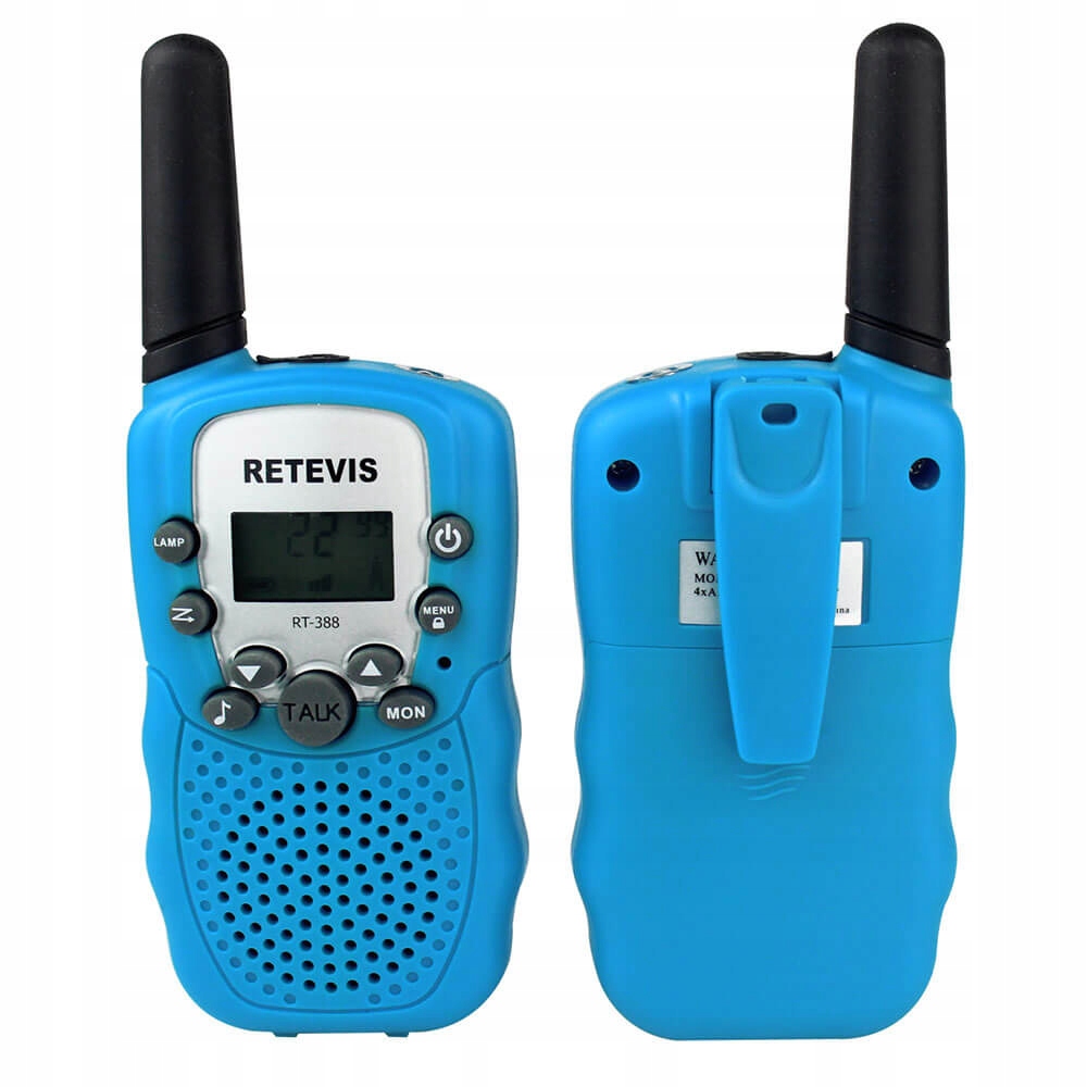 Walkie Talkie dla dzieci 8 kanałów niebieski