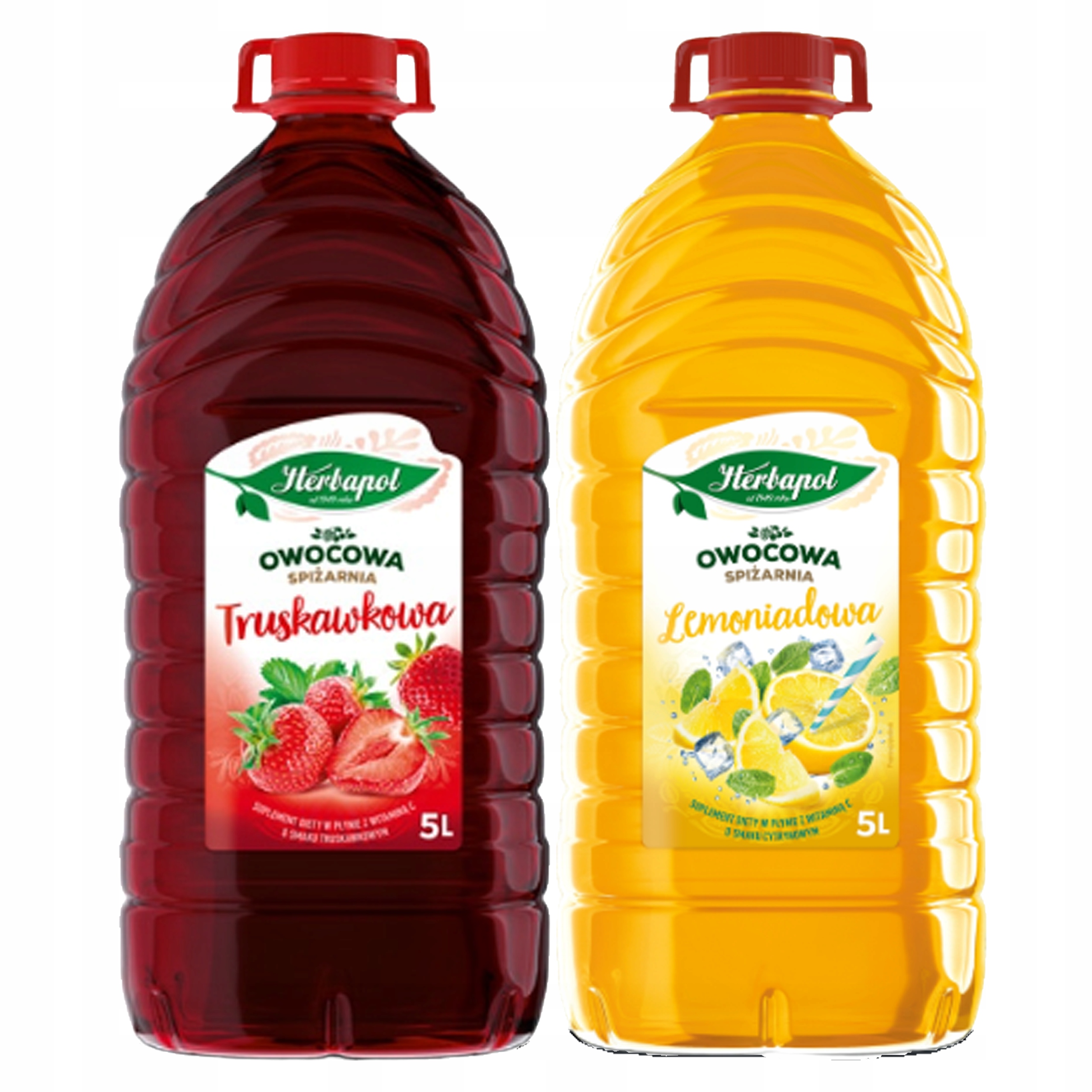 Herbapol Ovocná spíž Limonádová a jahodová sada 2 sirupů 2 x 5 l