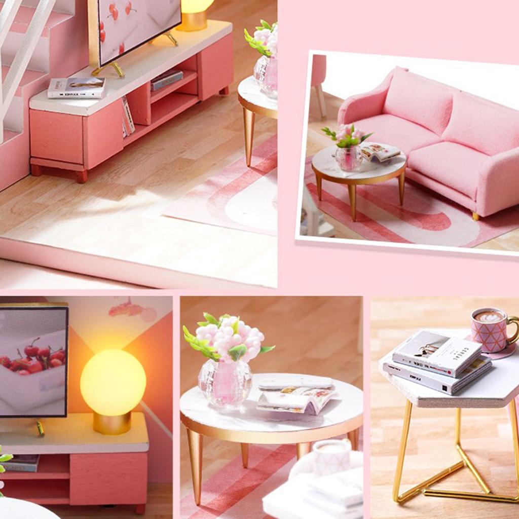 DIY miniaturowy dla lalek Różowy Wiek dziecka 18 lat +