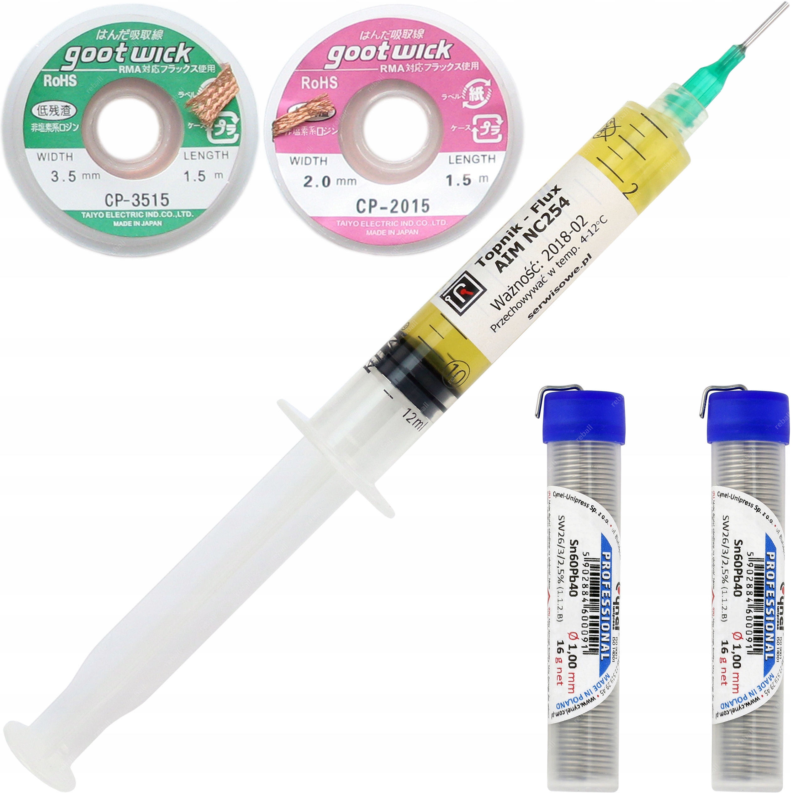 SERWISOWY PODSTAWOWY ZESTAW AKCESORII DO LUTOWANIA