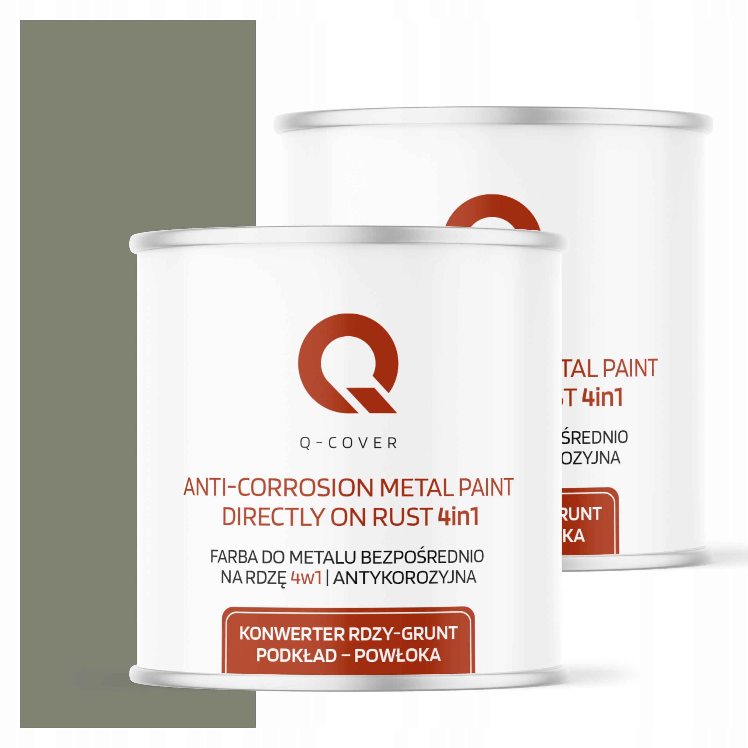 Farba Priamo na hrdzu Kov Aluminium Oceľ 2,5L 4v1 Polomatová Cementová Šedá