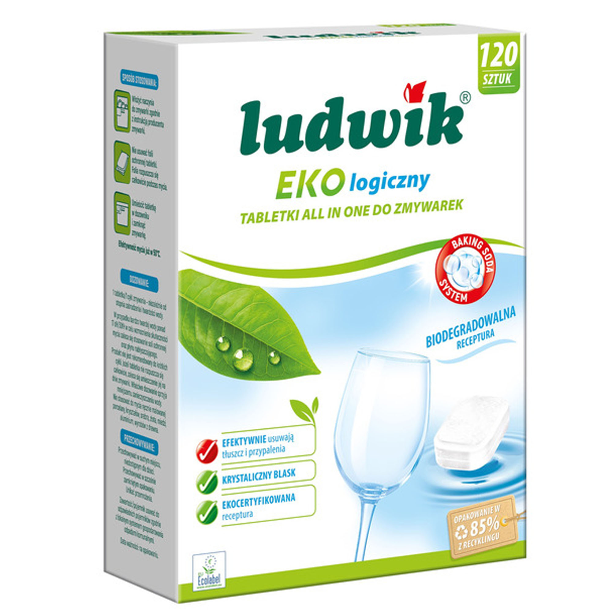 Ludwik Ekologiczne Tabletki Do Zmywarek All In One Baking Soda 120SZT