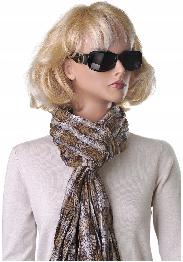 

Bawełna 100% Szalik Kratkę Szal Damski Greg bw1