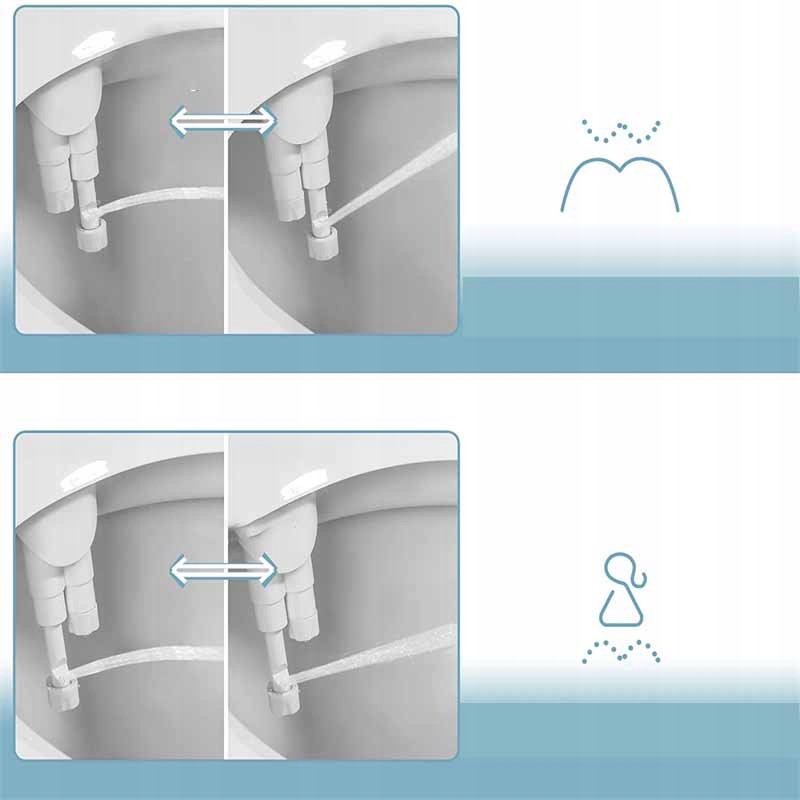BIDET DO WC TOALETY NAKŁADKA MYJĄCA BIDET DYSZA SPRZĄTANIE PRZODU I TYŁU Marka Bedee
