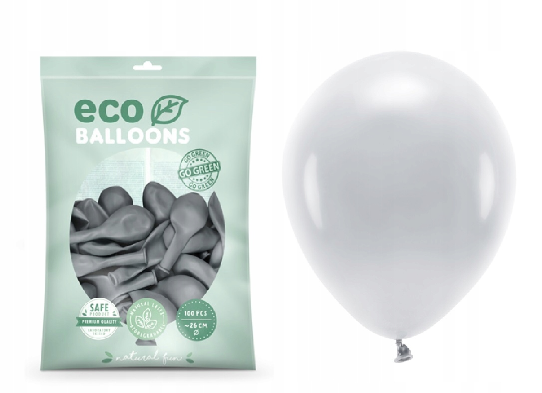 

Balony Eco 26cm szare 100 szt Ekologiczne