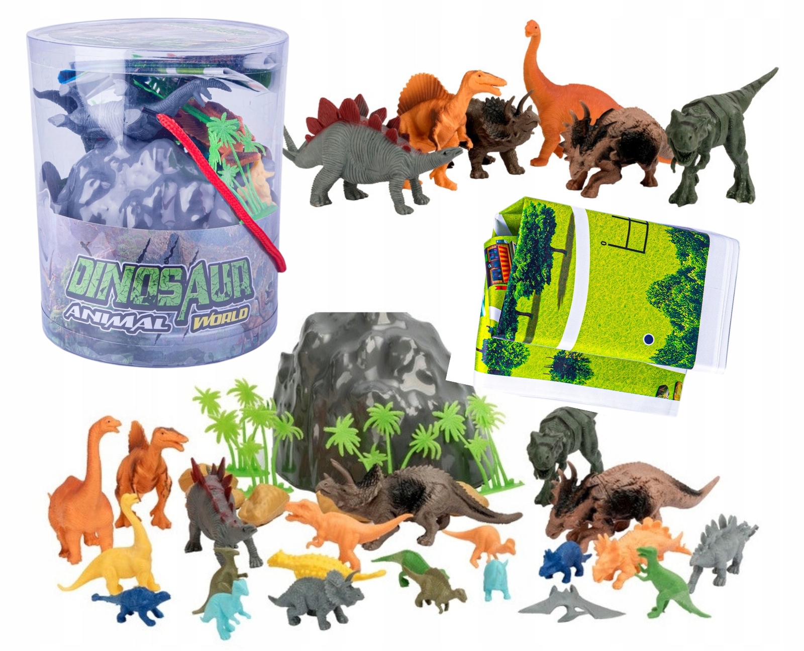 

Duzy Zestaw W Tubie Dinozaury Figury 34 Ele T-rex
