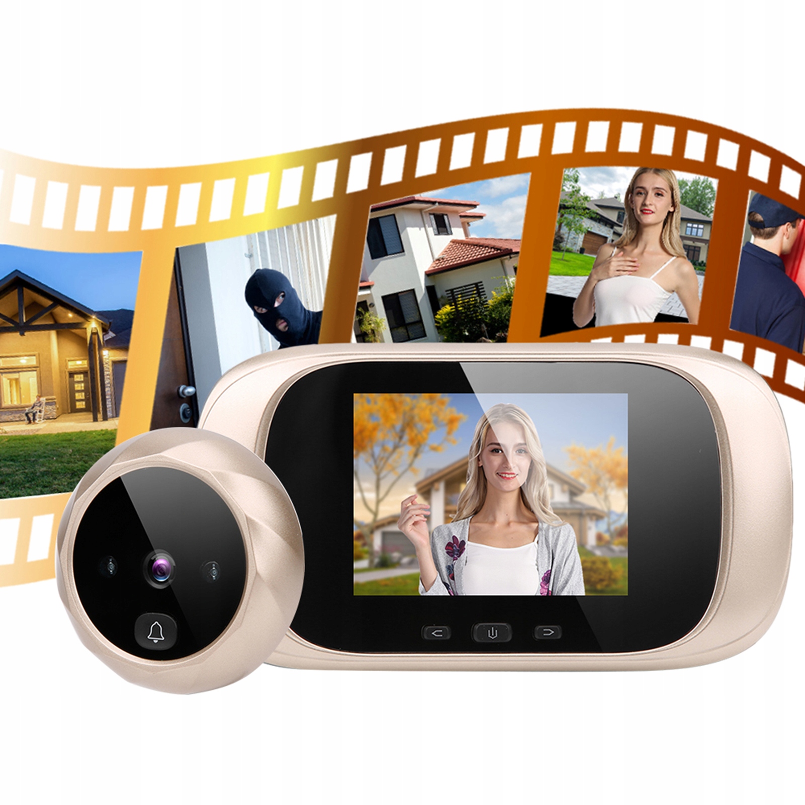 Kamera Wizjer Wideo Hd LCD 2.8" Tft LCD Ir Judasz Do Drzwi