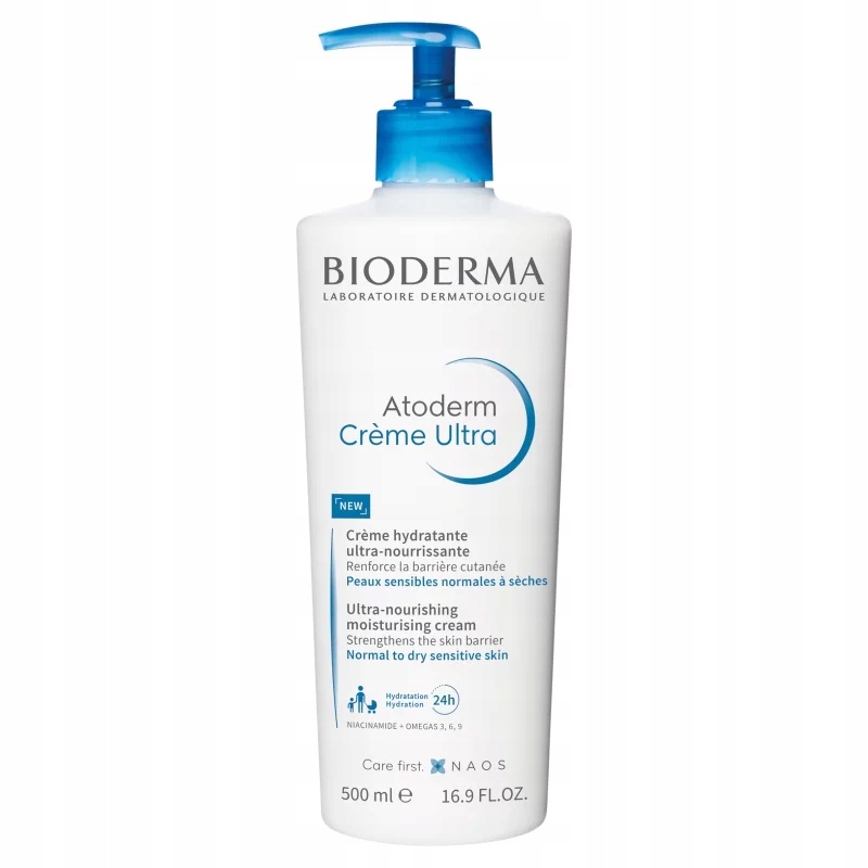 Bioderma Atoderm Creme Ultra 500ML Nawilżający Krem Do Skóry Wrażliwej