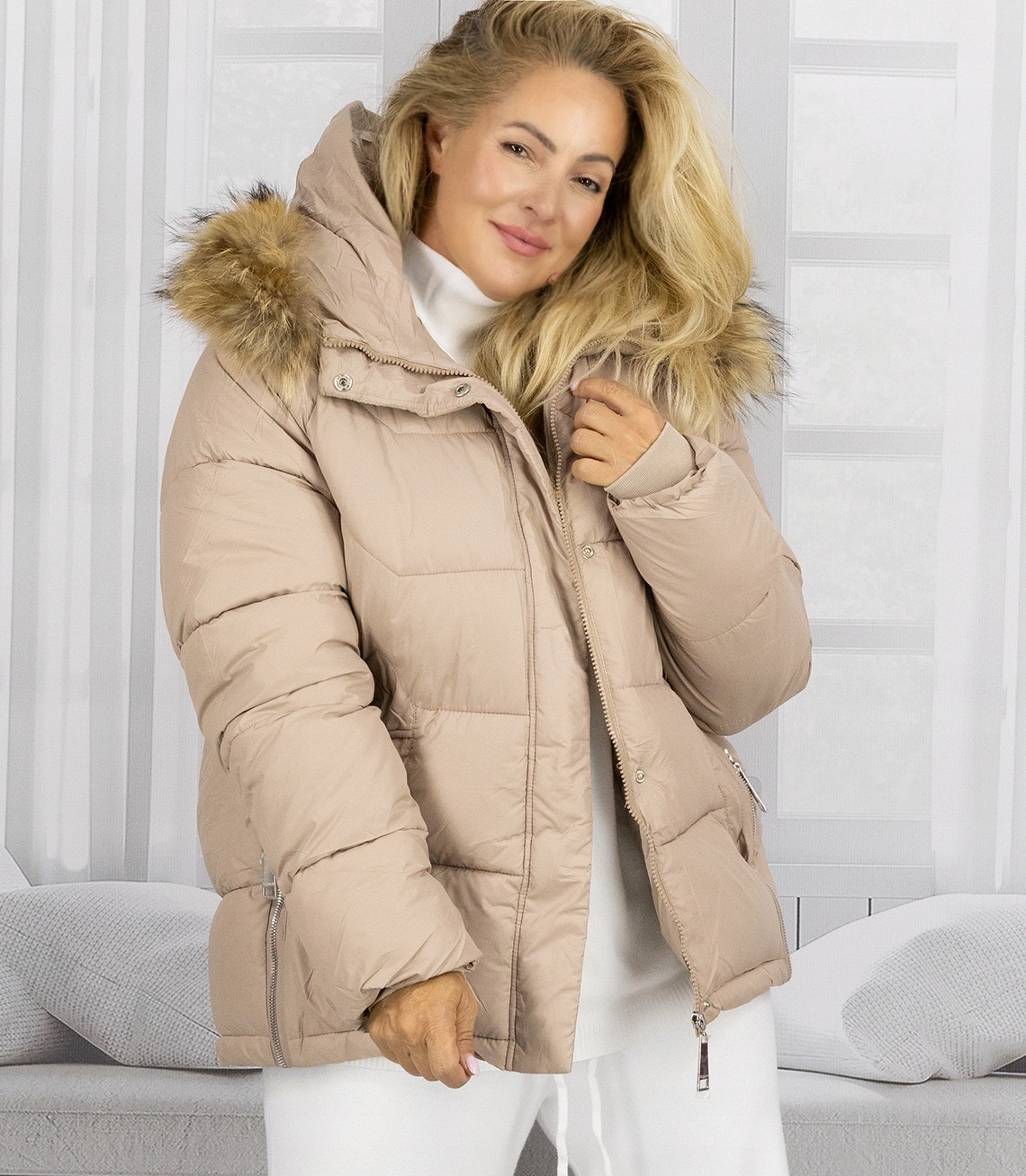 Teplá zimní bunda delší bomber Winter Queen XXL